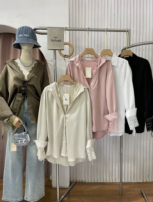 MATINEE Lacey Decor Satin Shirts